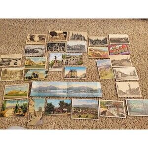 Lot of 55 vintage postcards